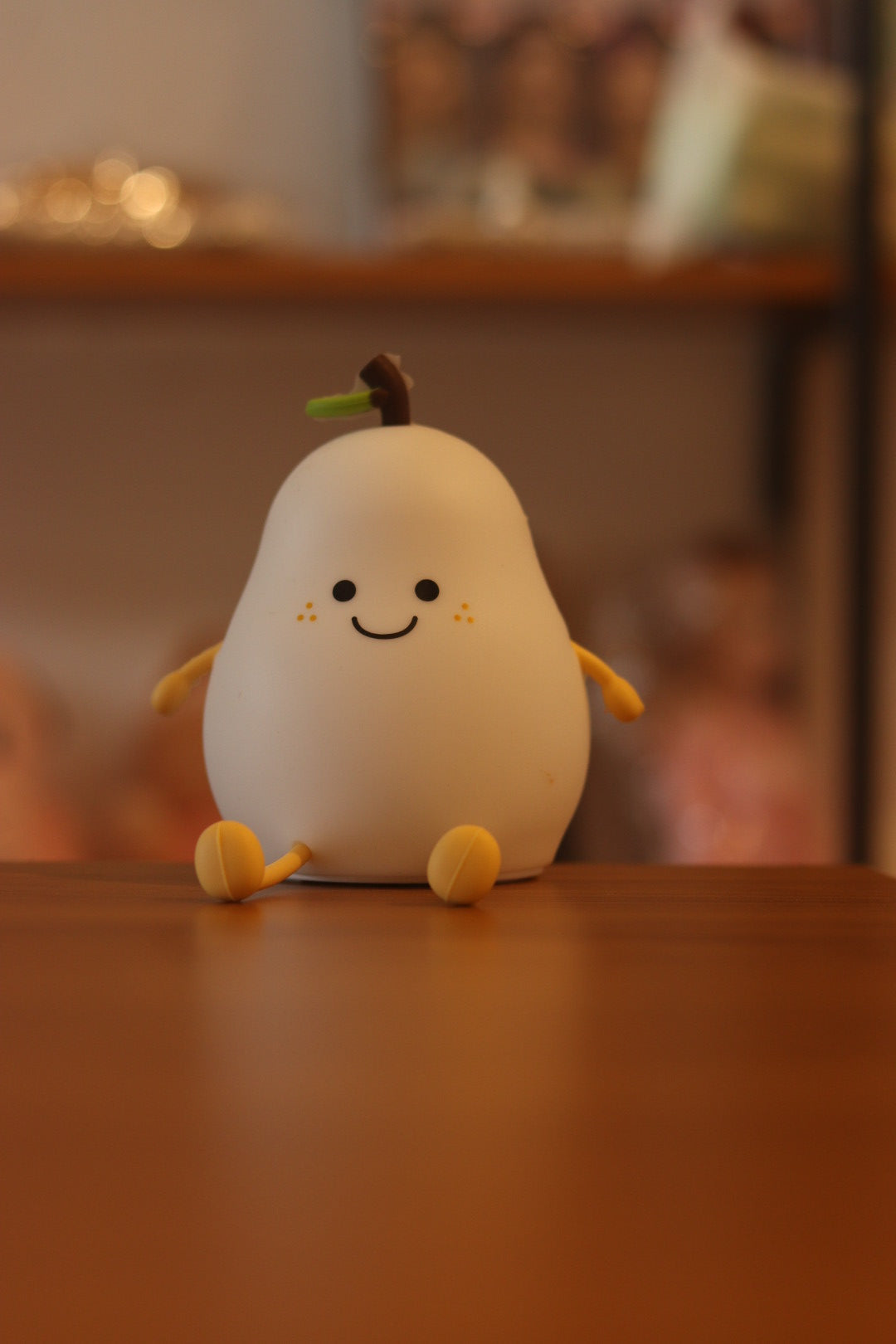 Pear Silicone Night Light Lamp - USB Rechargeable LED with 7 Colors | Soft Nursery Light for Kids Room & Baby Gift | Onebest