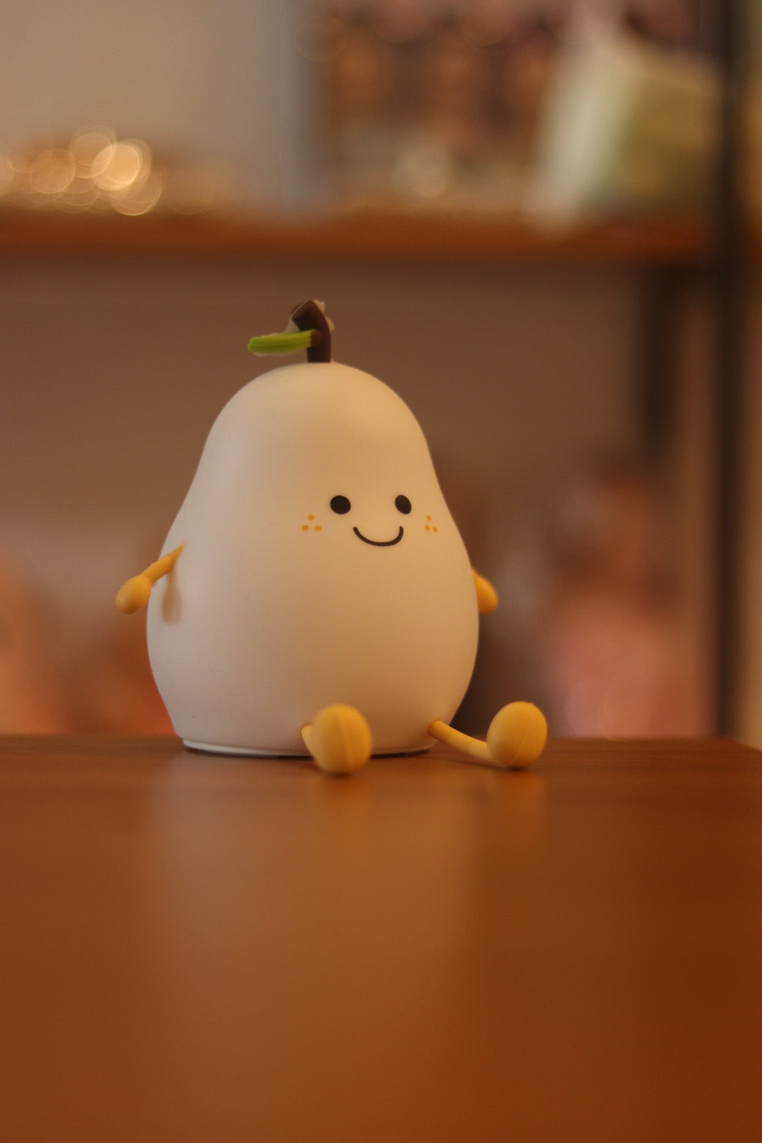Pear Silicone Night Light Lamp - USB Rechargeable LED with 7 Colors | Soft Nursery Light for Kids Room & Baby Gift | Onebest