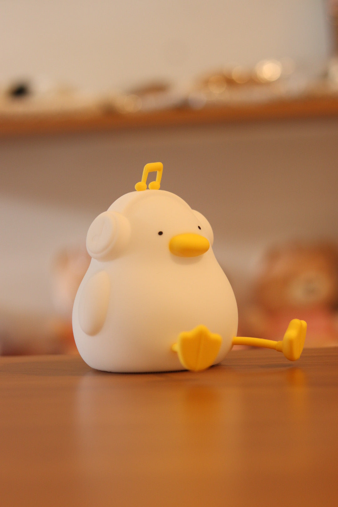 Duck with Headphone Silicone Night Light Lamp - USB Rechargeable LED with 7 Colors | Soft Nursery Light for Kids Room & Baby Gift | Onebest