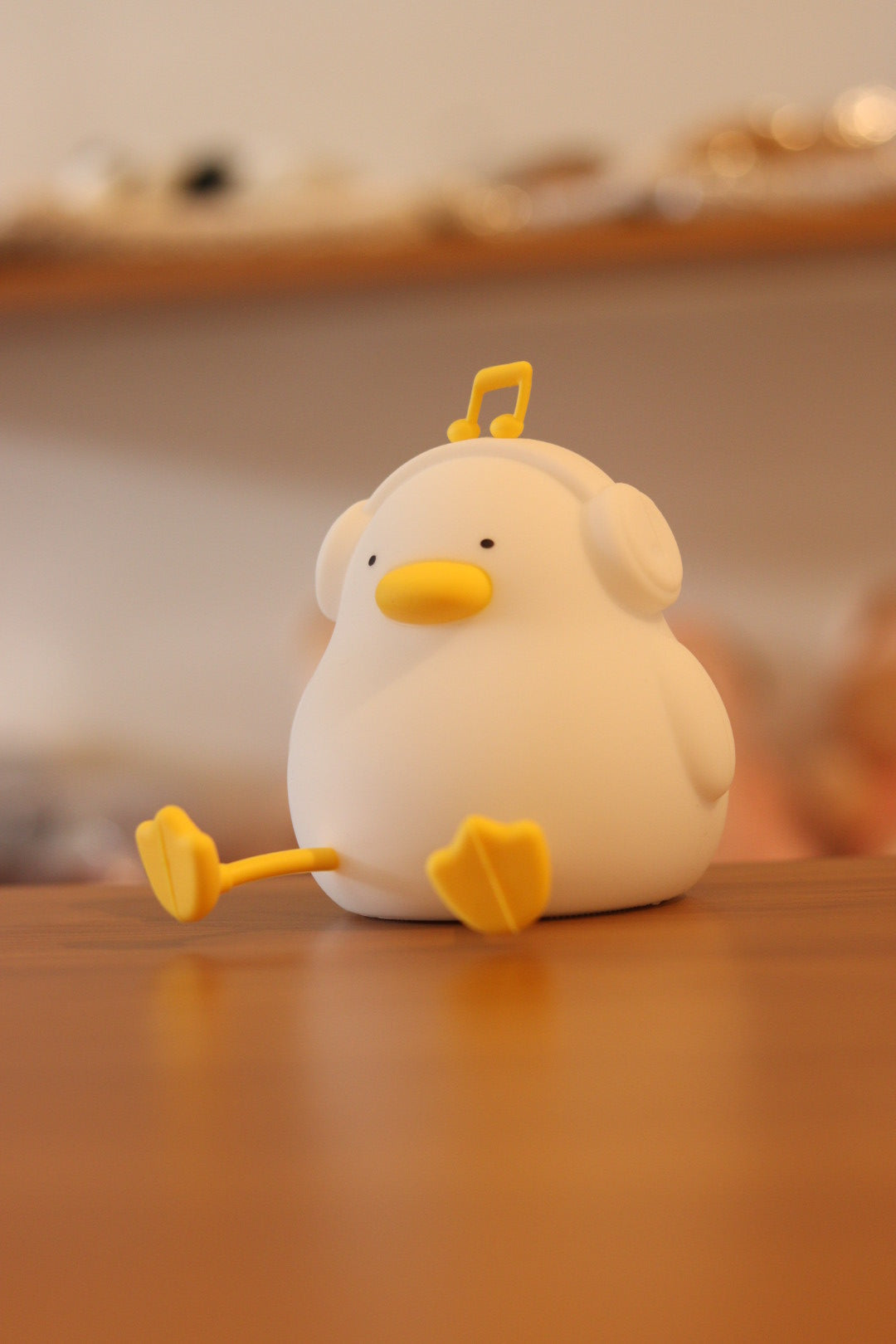 Duck with Headphone Silicone Night Light Lamp - USB Rechargeable LED with 7 Colors | Soft Nursery Light for Kids Room & Baby Gift | Onebest