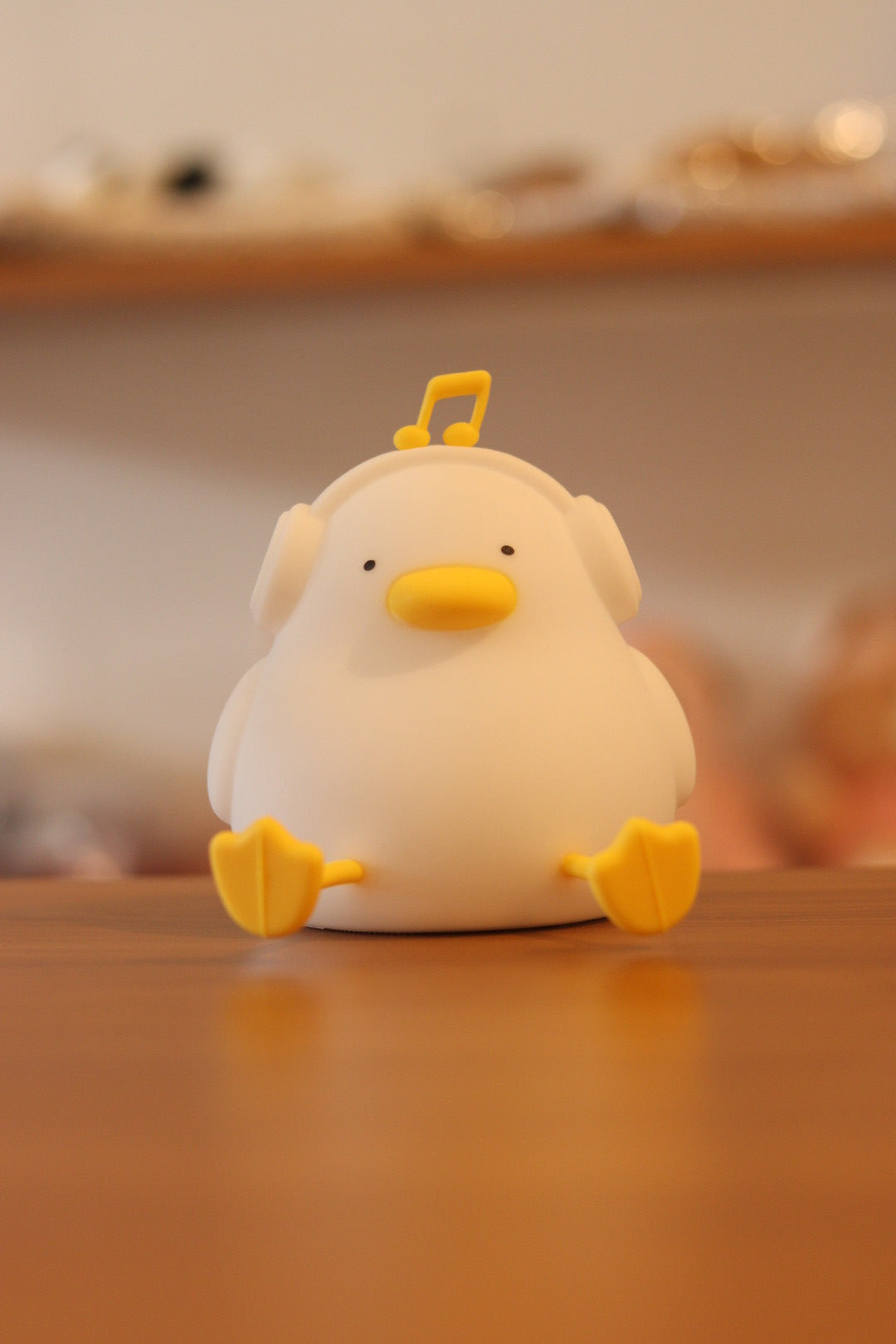 Duck with Headphone Silicone Night Light Lamp - USB Rechargeable LED with 7 Colors | Soft Nursery Light for Kids Room & Baby Gift | Onebest