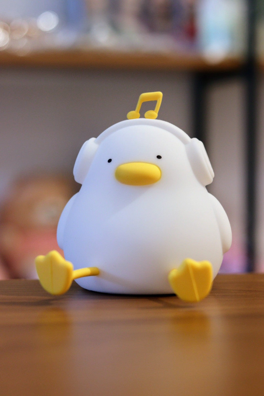 Duck with Headphone Silicone Night Light Lamp - USB Rechargeable LED with 7 Colors | Soft Nursery Light for Kids Room & Baby Gift | Onebest