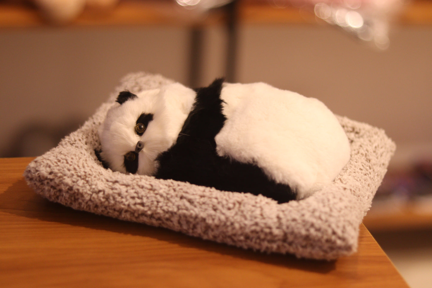 Sleeping Panda Soft Toy with Mat - Cute Plush Showpiece for Car Dashboard & Home Decor | Onebest