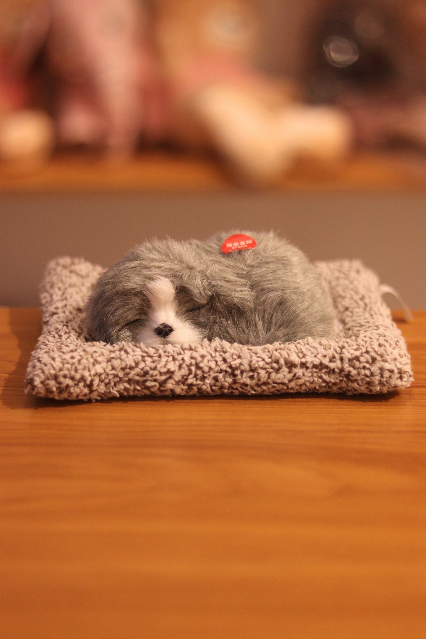 Sleeping Puppy Dog Soft Toy with Bark Sound β Small Size Plush Pet for Car Dashboard & Gift | Onebest