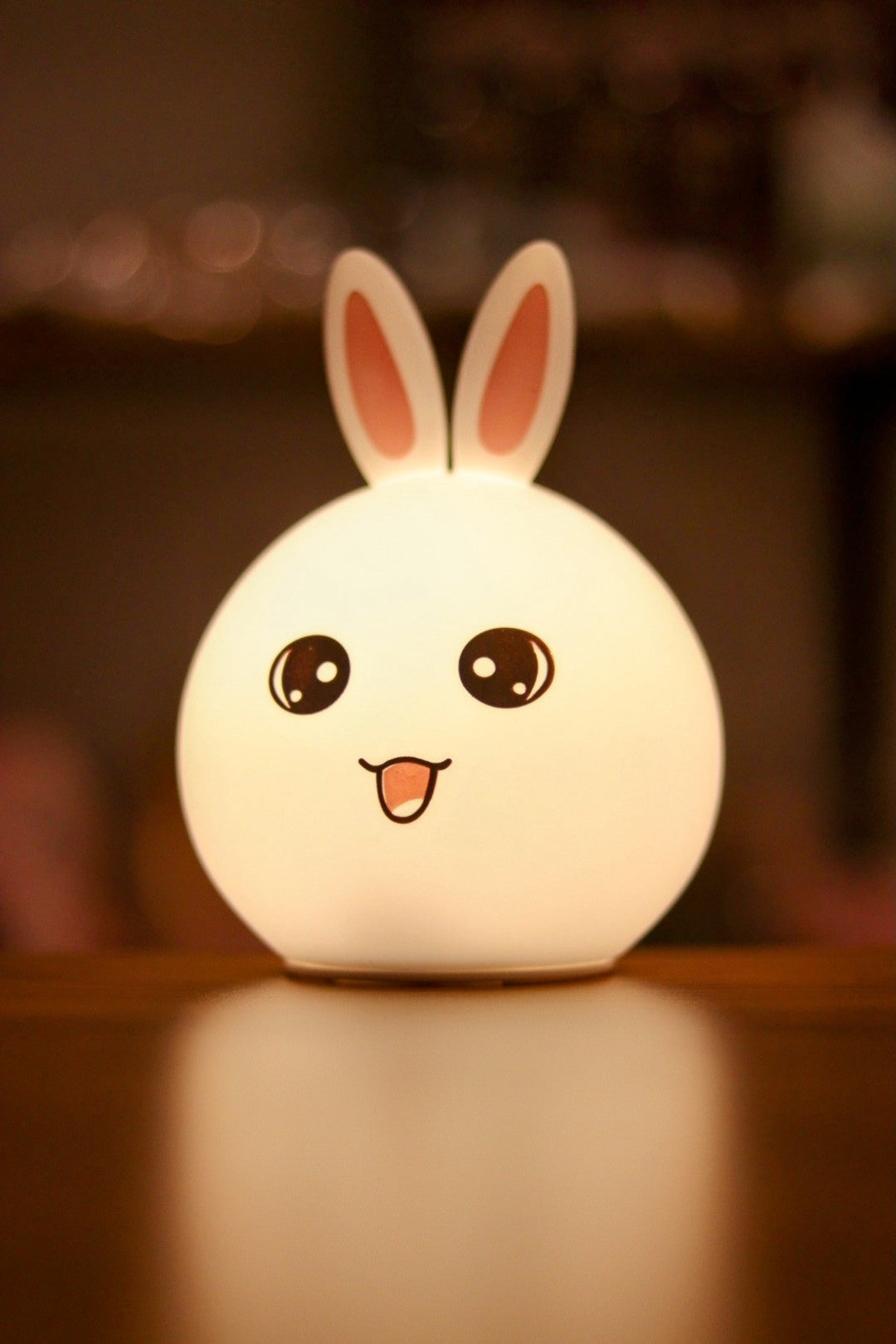 Rabbit Bunny Silicone Night Light Lamp – USB Rechargeable LED with 7 Colors | Soft Nursery Light for Kids Room & Baby Gift | Onebest