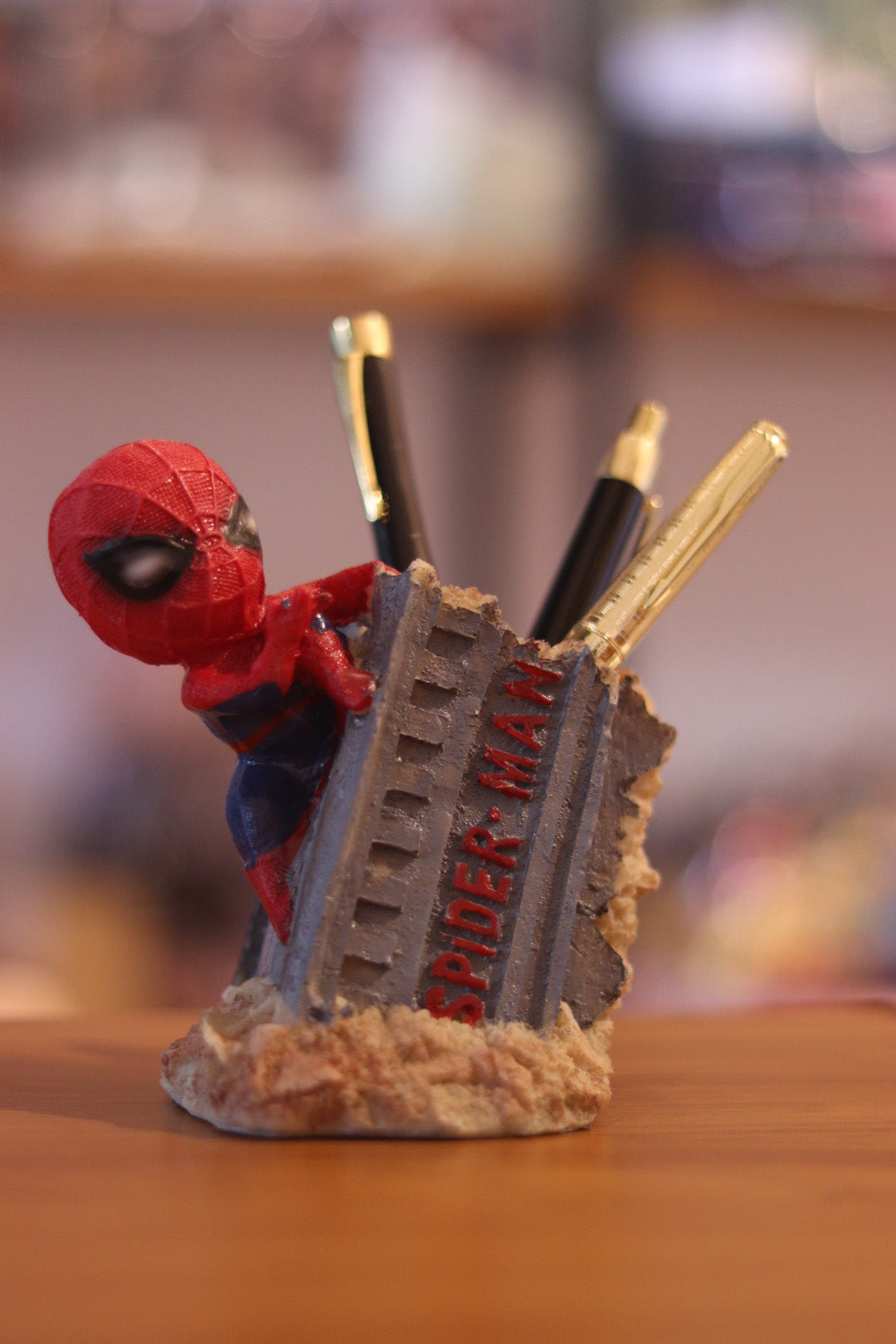 Spiderman Metal Pen Stand - Superhero Desk Organizer | Stylish Tabletop Accessory for Kids & Fans | Onebest