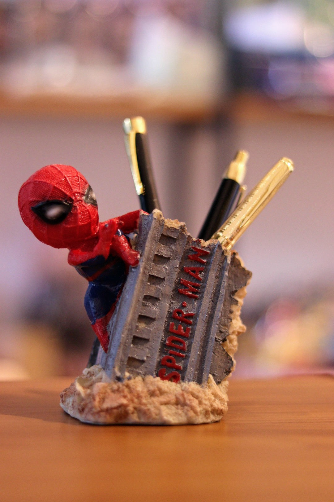 Spiderman Metal Pen Stand - Superhero Desk Organizer | Stylish Tabletop Accessory for Kids & Fans | Onebest