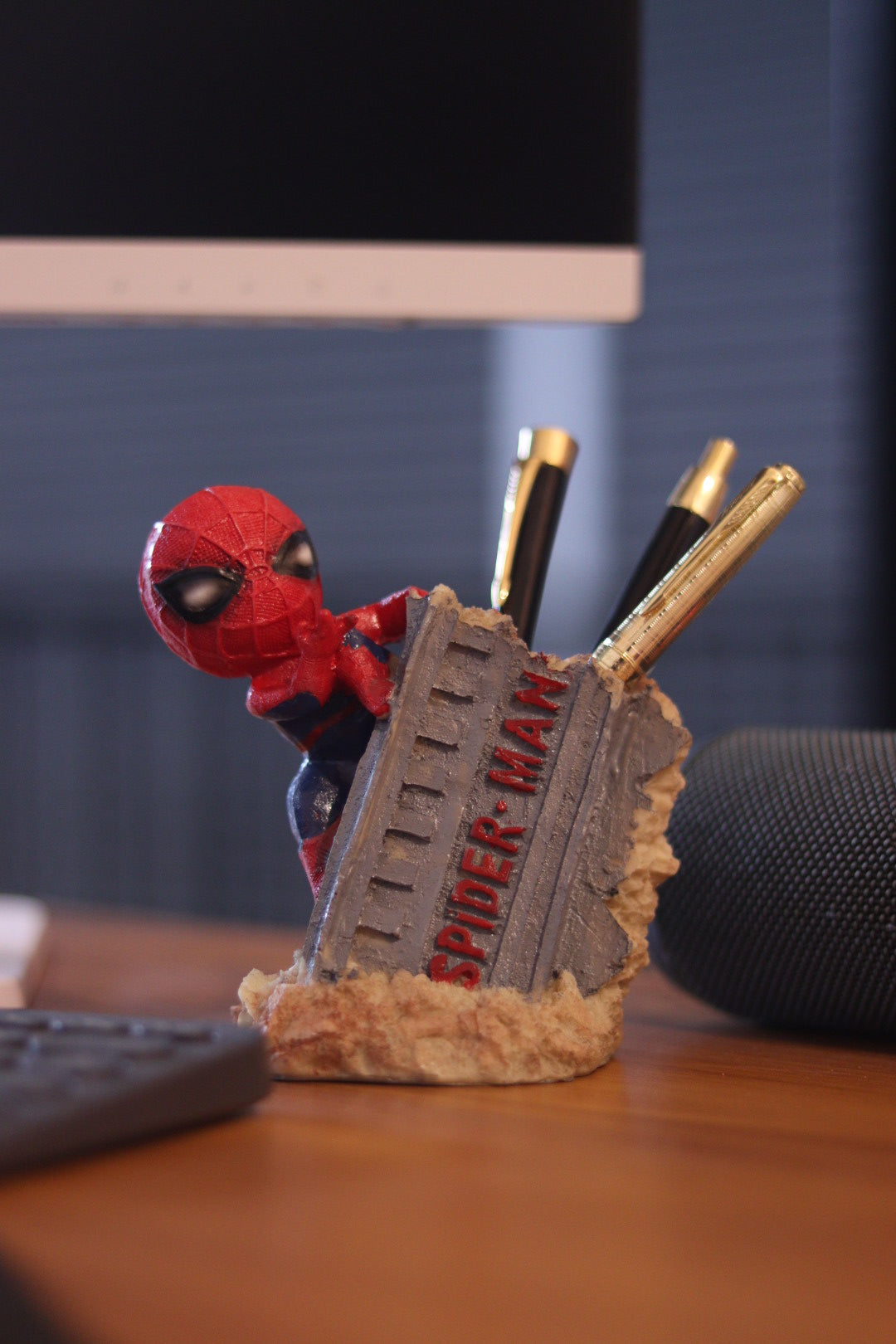 Spiderman Metal Pen Stand - Superhero Desk Organizer | Stylish Tabletop Accessory for Kids & Fans | Onebest