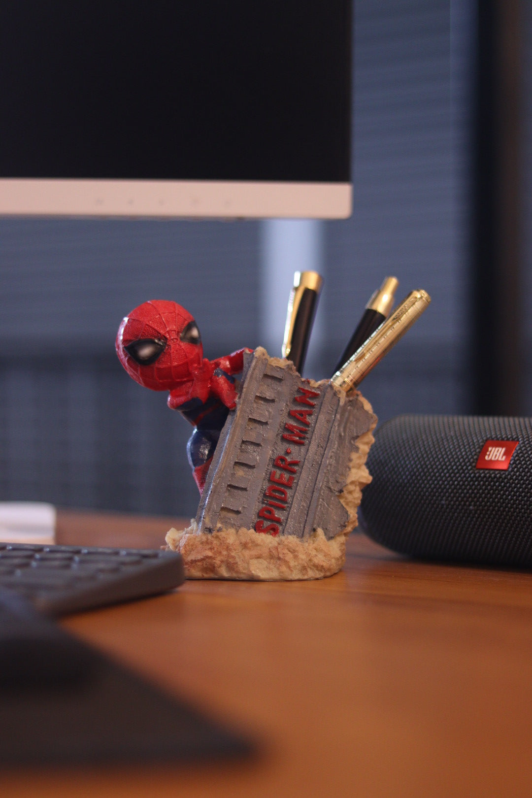 Spiderman Metal Pen Stand - Superhero Desk Organizer | Stylish Tabletop Accessory for Kids & Fans | Onebest