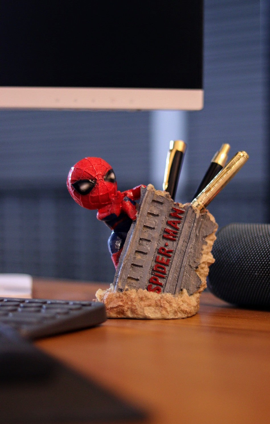 Spiderman Metal Pen Stand - Superhero Desk Organizer | Stylish Tabletop Accessory for Kids & Fans | Onebest