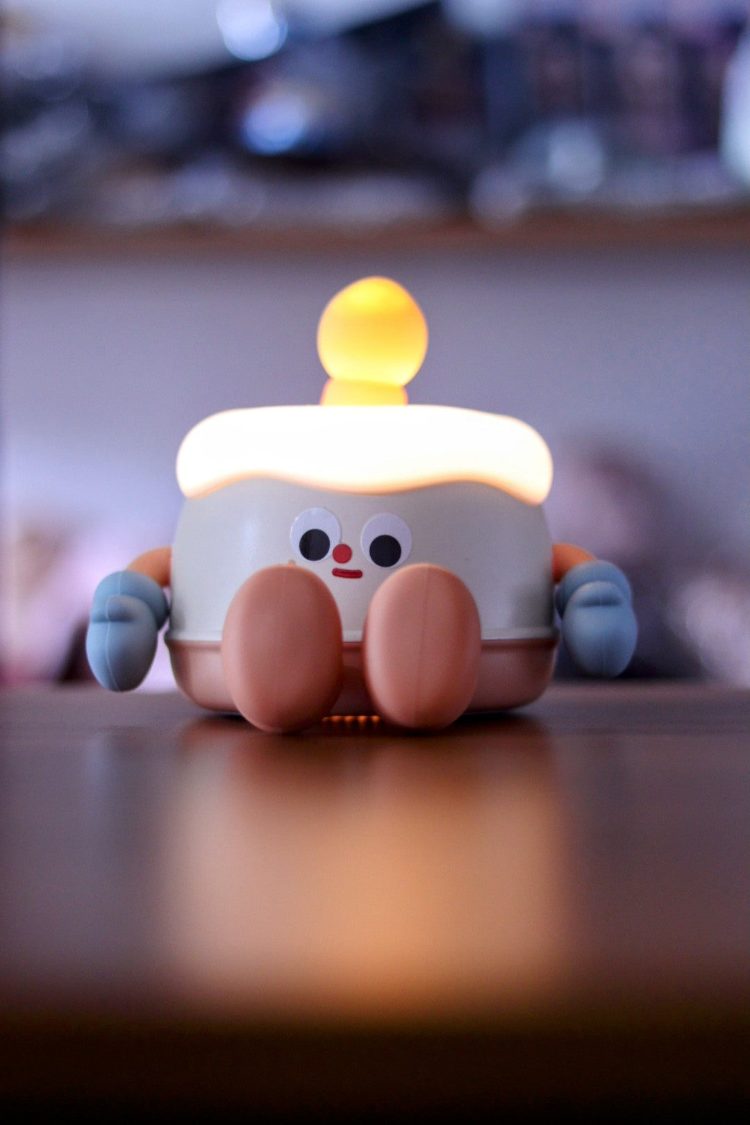 Cute Birthday Cake Night Light - Rechargeable Silicone Table Lamp | Soft Glow, Colorful LED, Kid-Safe, Gift for Birthdays or Decor | Onebest