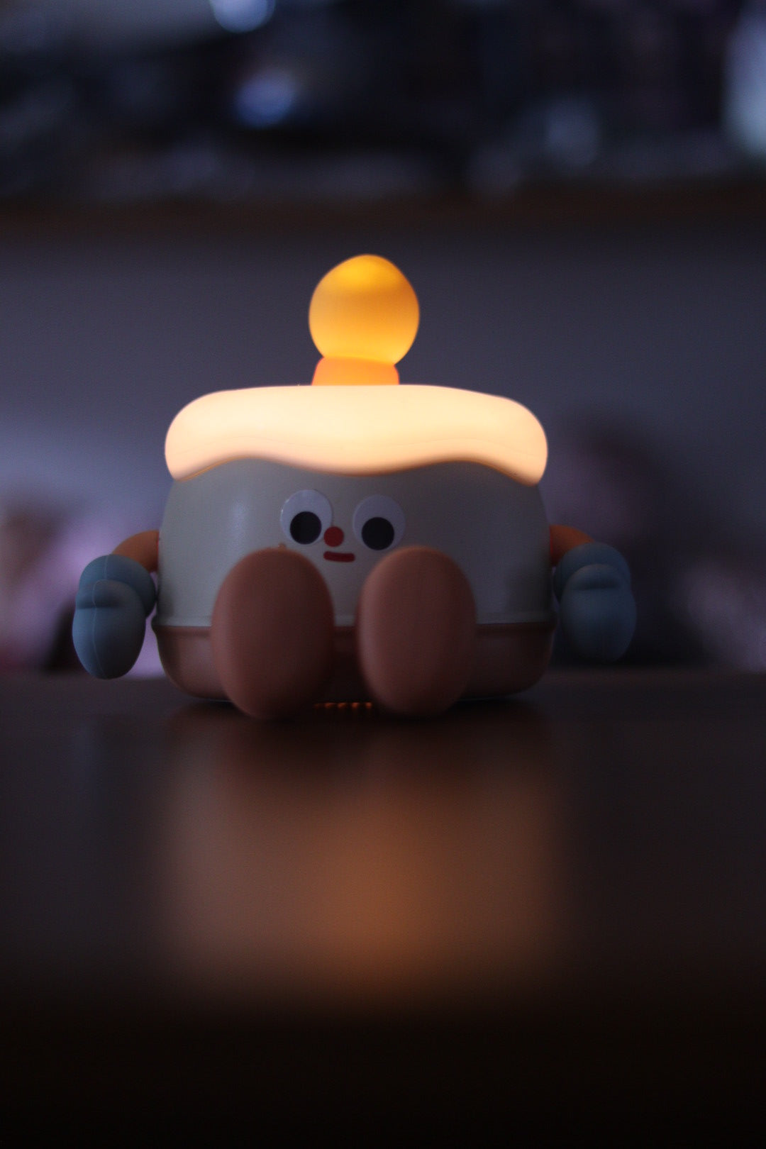 Cute Birthday Cake Night Light - Rechargeable Silicone Table Lamp | Soft Glow, Colorful LED, Kid-Safe, Gift for Birthdays or Decor | Onebest