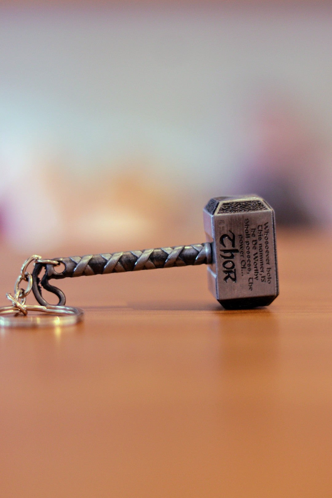 Thor Hammer Metal Keychain - Mini Mjolnir Key Ring | Marvel Avengers Gift for Fans, Durable Alloy, Cool Superhero Accessory | Onebest