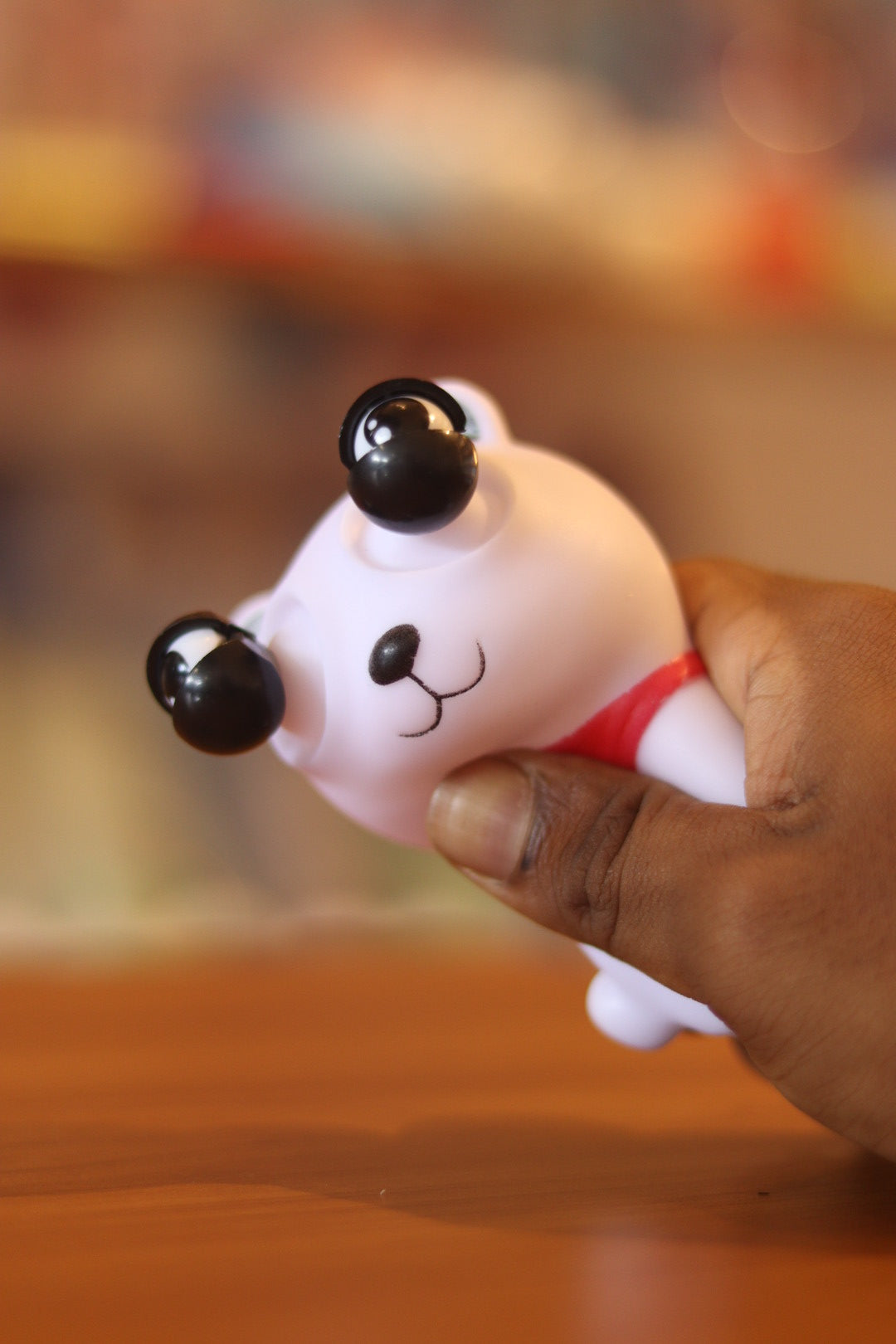 Squishy Eye Popping Panda Stress Relief Toy - White and Black Squeeze Toy | Onebest