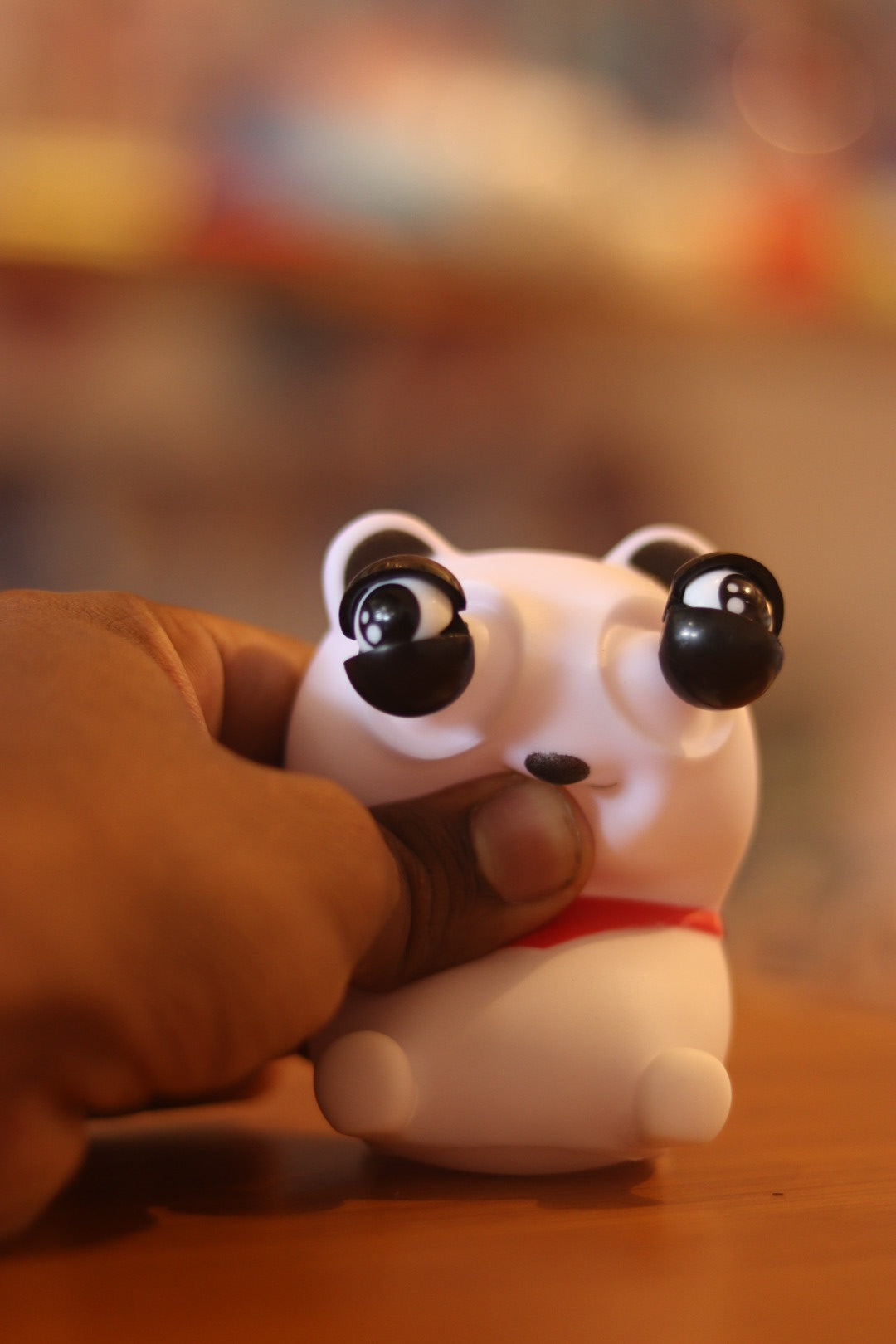 Squishy Eye Popping Panda Stress Relief Toy - White and Black Squeeze Toy | Onebest