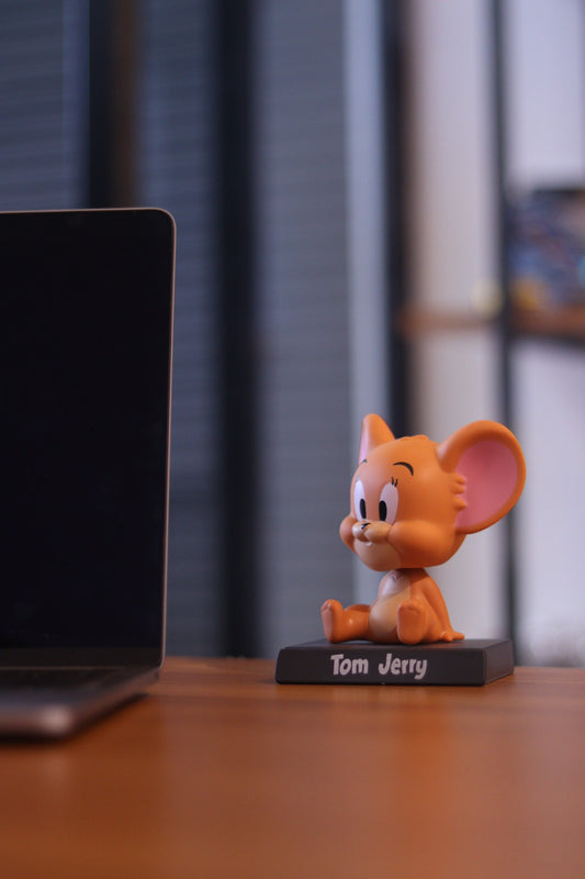 Jerry Bobblehead - Cute Tom and Jerry Wobble Head Collectible Toy | Cartoon Character Desk Decor for Kids & Fans | Onebest