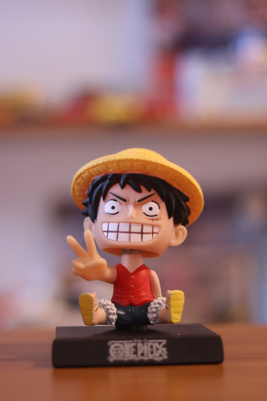 Luffy Anime Bobblehead Action Figure | Car Dashboard & Desk Display | One Piece Collectible Toy | Onebest