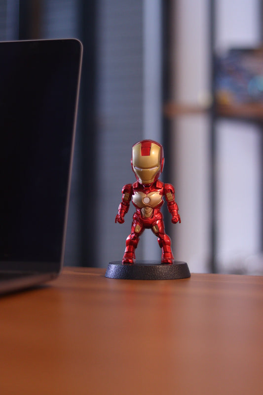 Iron Man Solar Powered Bobblehead | Wobble Toy for Car Dashboard or Desk | Onebest
