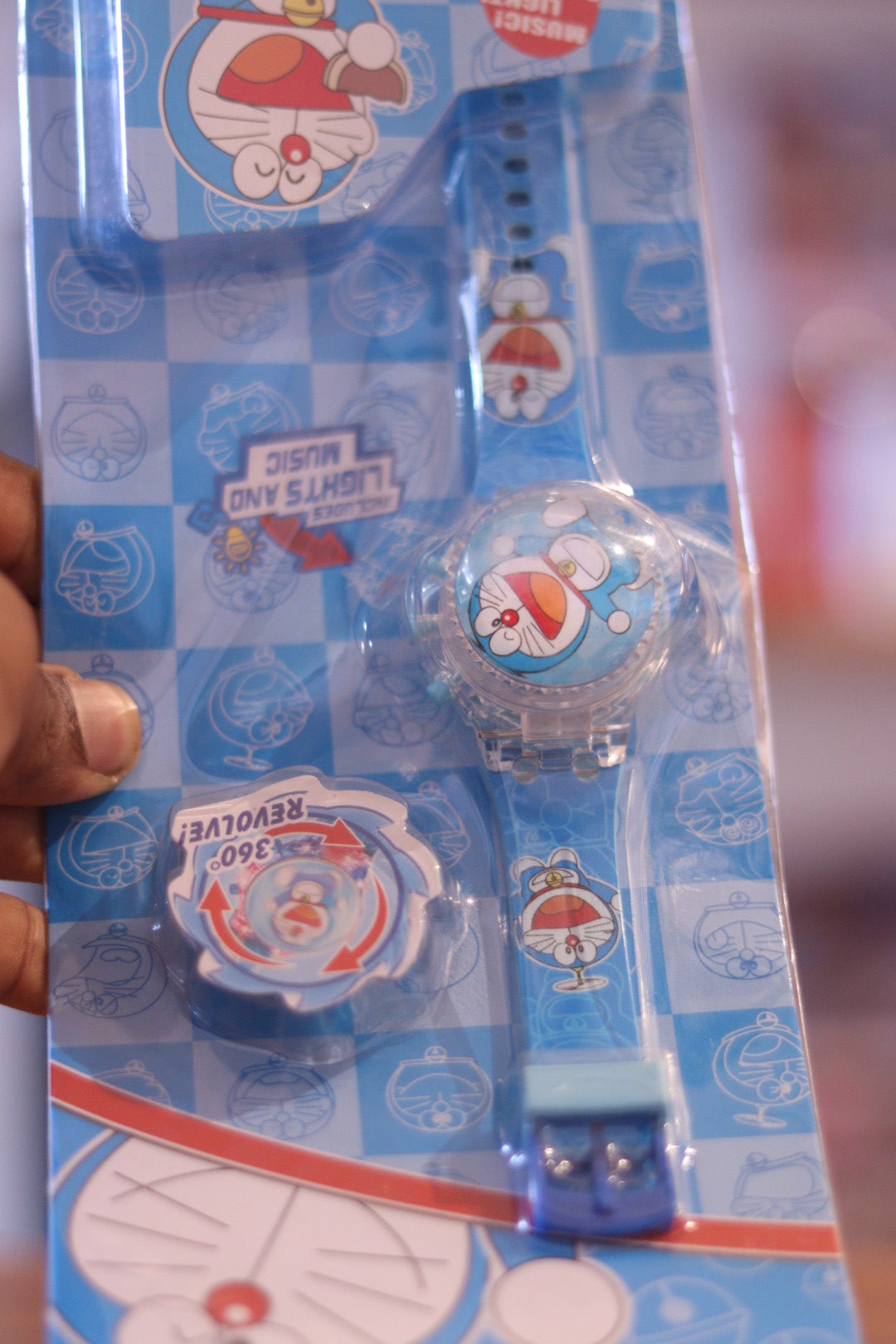 Doraemon 360° Rotating Kids Digital Watch with Light & Music | Time & Date Display | Onebest
