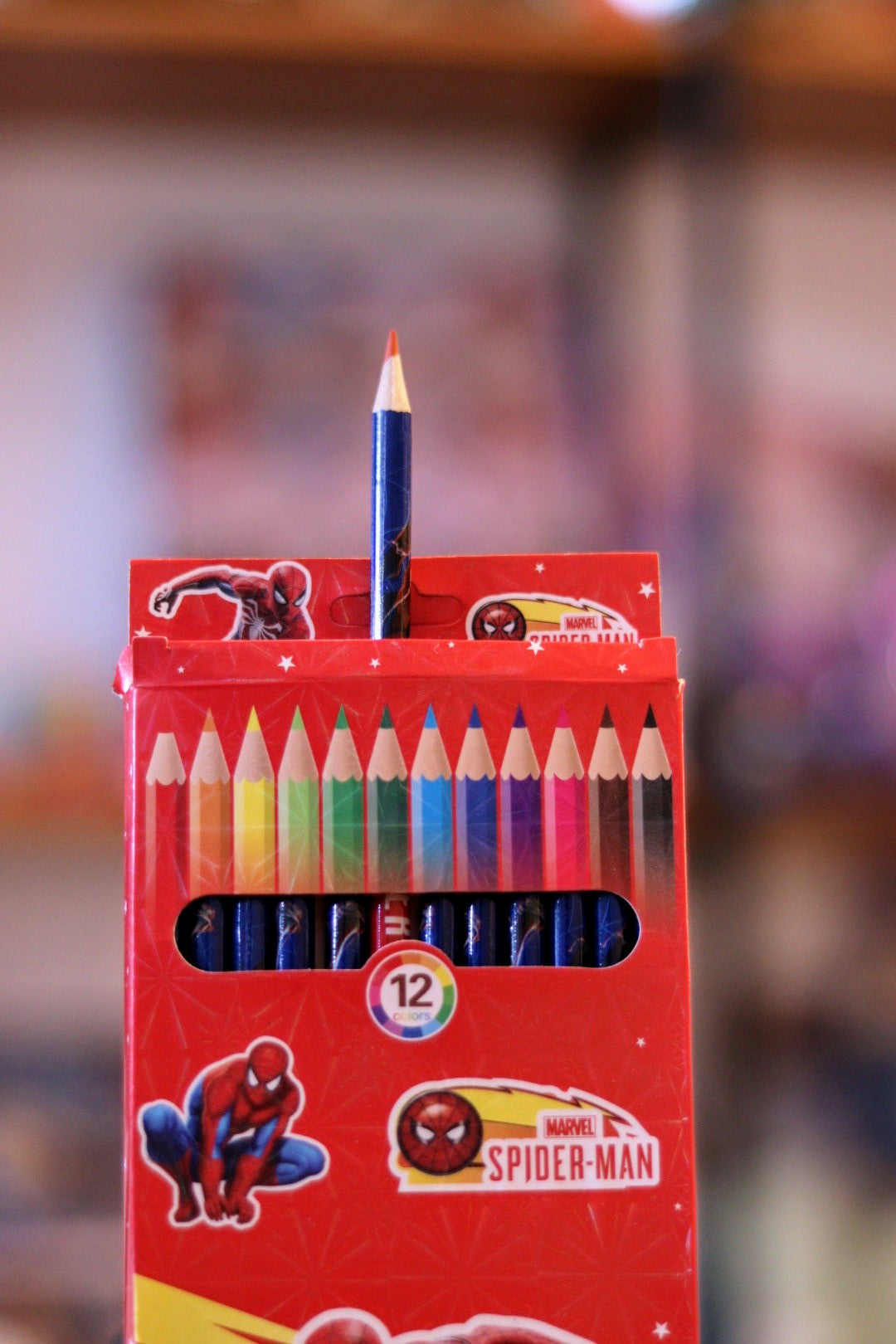 Spiderman Cartoon Color Pencil Set - 12 Colors for Kids | Onebest