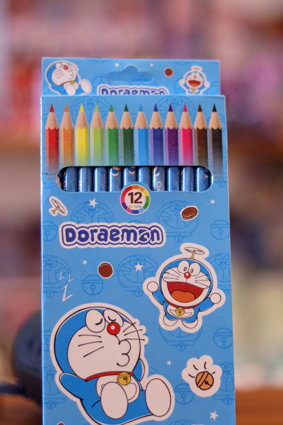 Doraemon Cartoon Color Pencil Set - 12 Colors for Kids Drawing | Onebest