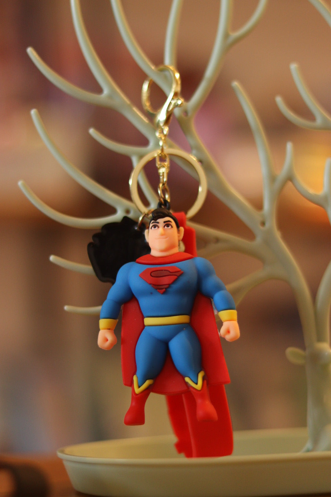 Superman 3D Keychain - Cool Rubber or Silicone Key Ring for Kids & Superhero Fans | Onebest