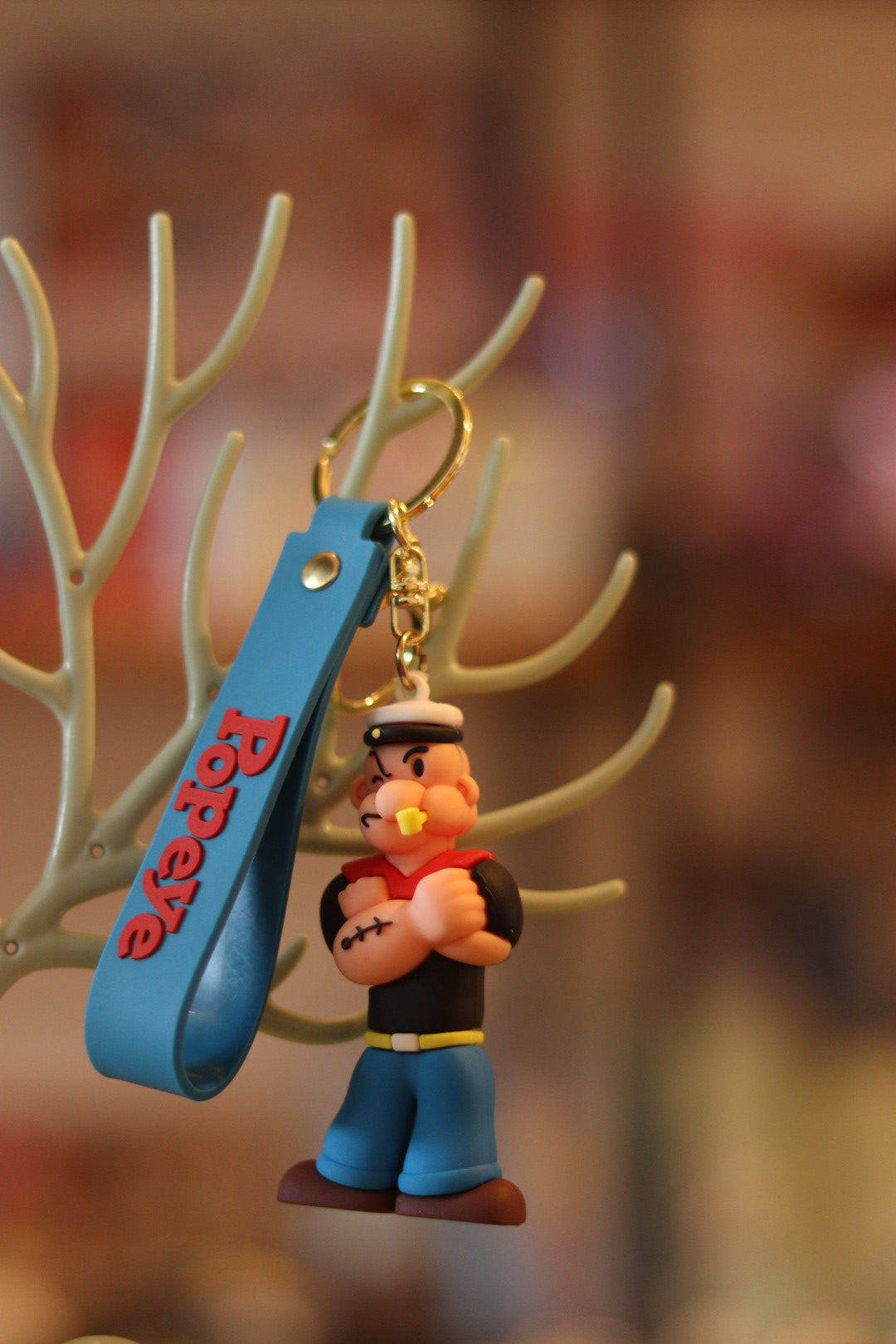 Popeye the Sailor Man Silicone Keychain - Cartoon Character Bag & Key Accessory | Onebest