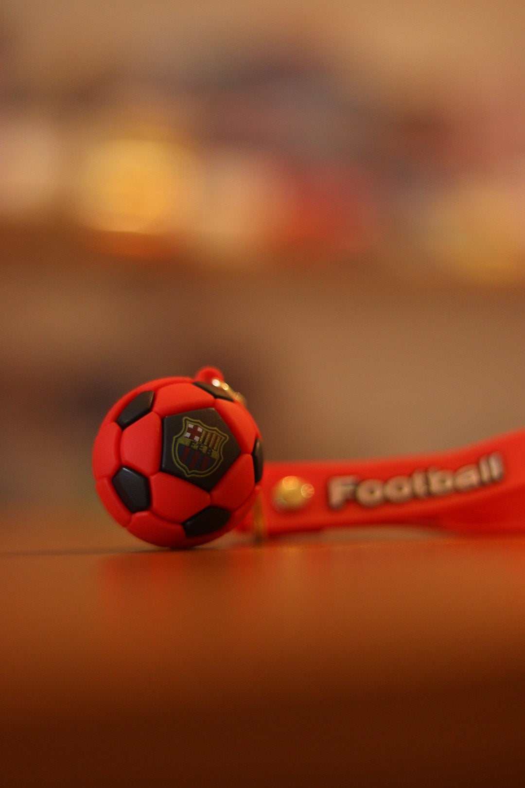 FC Barcelona Football Keychain - Red & Black Football Rubber or Silicone Keychain | Onebest
