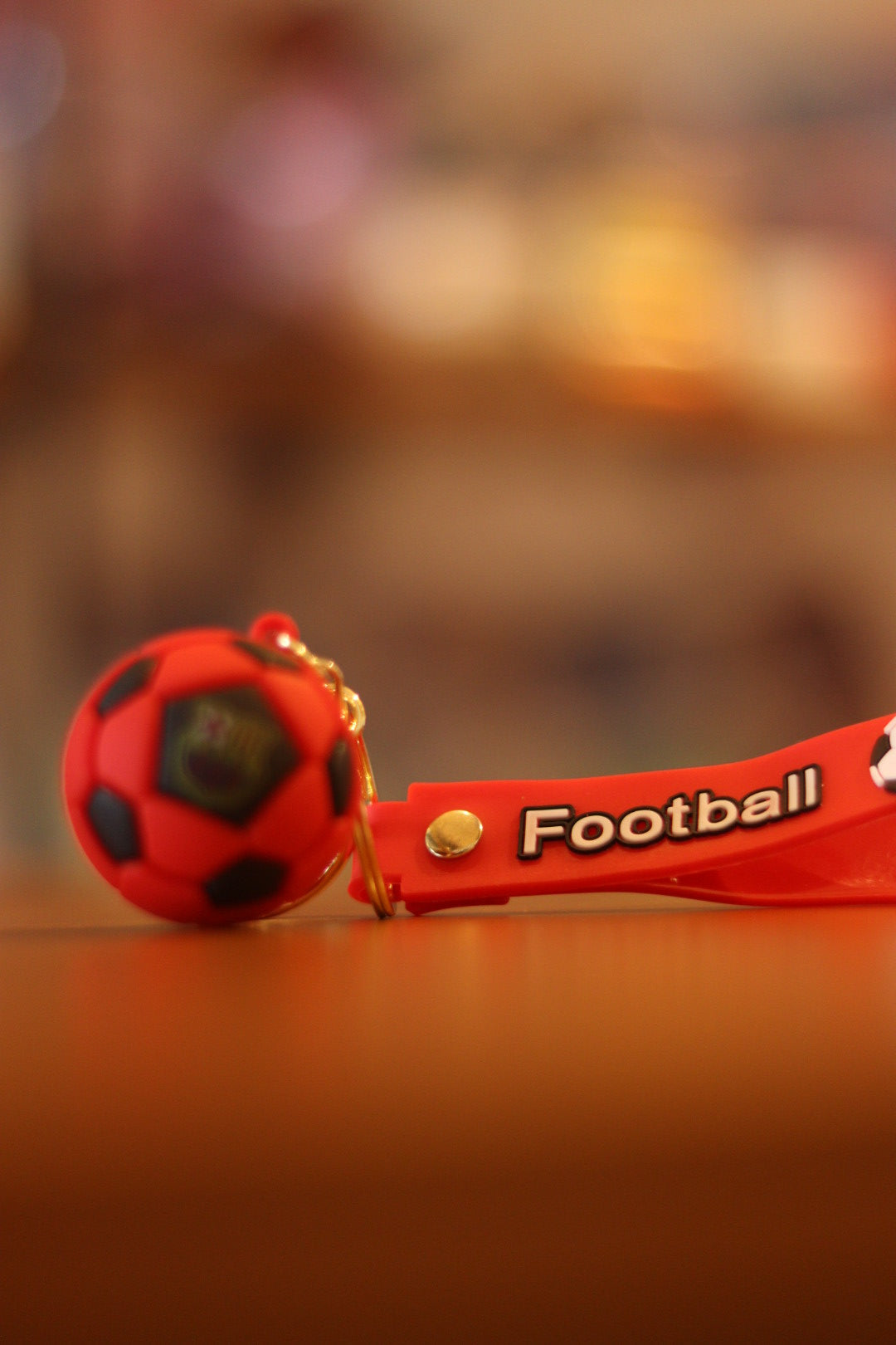 FC Barcelona Football Keychain - Red & Black Football Rubber or Silicone Keychain | Onebest