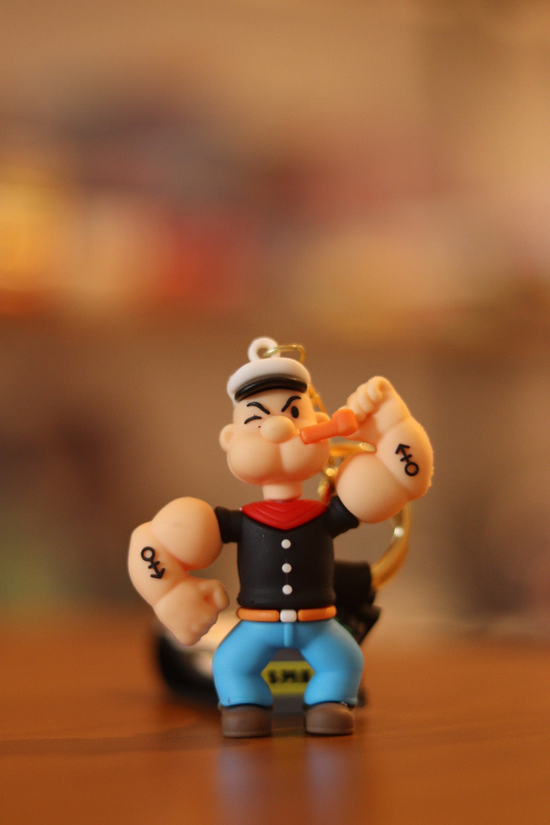 Popeye the Sailor Man Silicone Keychain - Cartoon Character Bag & Key Accessory | Onebest