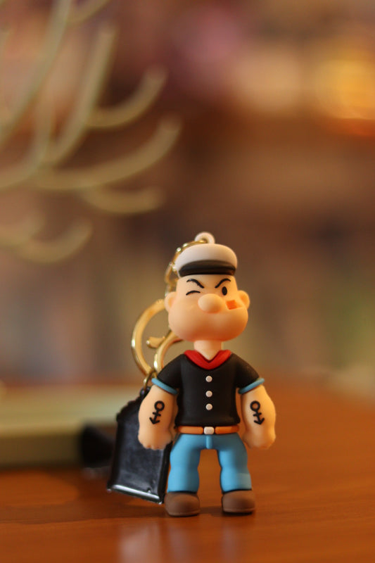 Popeye the Sailor Man Silicone Keychain - Cartoon Character Bag & Key Accessory | Onebest