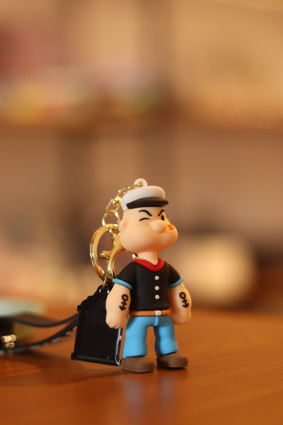 Popeye the Sailor Man Silicone Keychain - Cartoon Character Bag & Key Accessory | Onebest