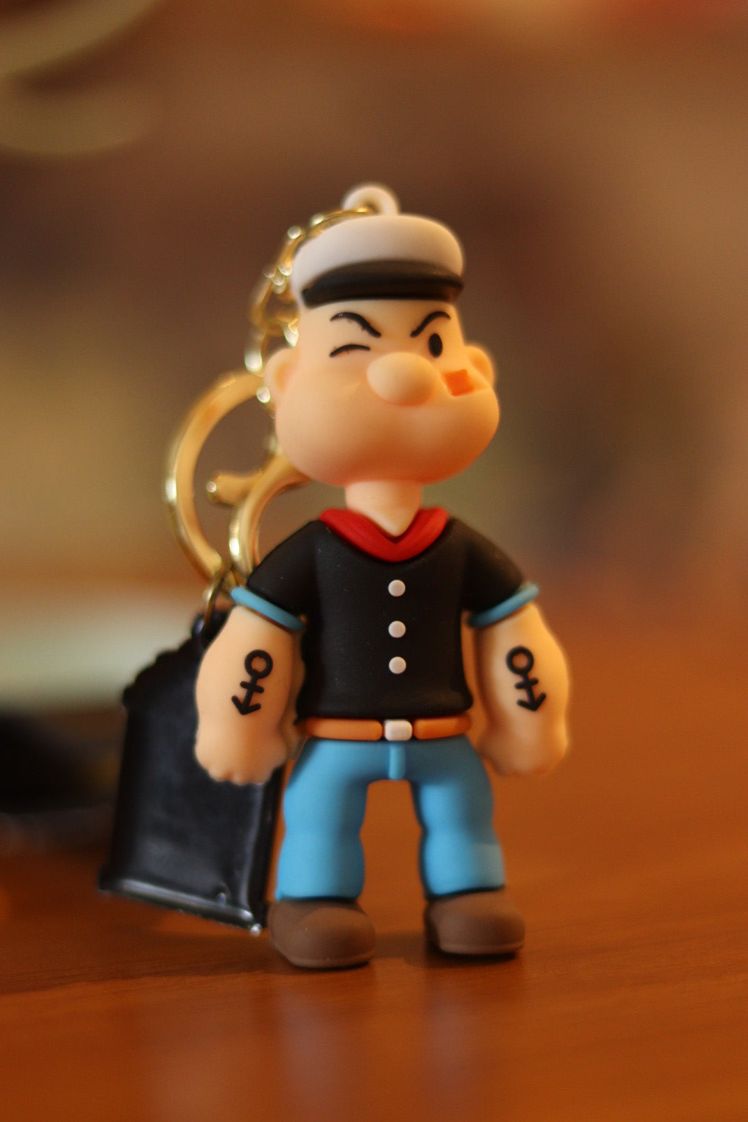 Popeye the Sailor Man Silicone Keychain - Cartoon Character Bag & Key Accessory | Onebest