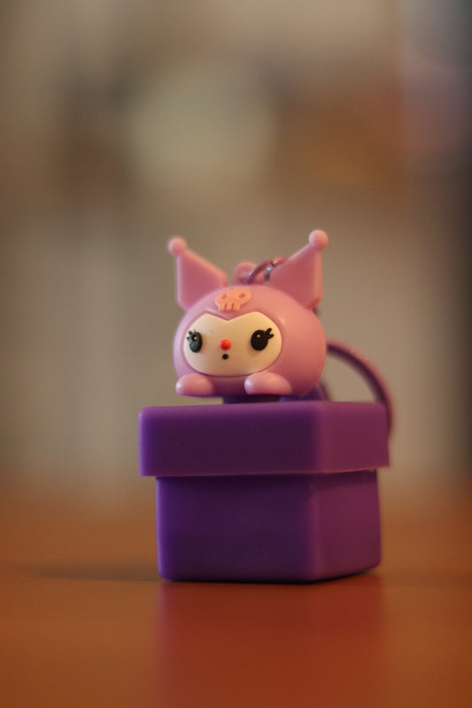 Silicone Kuromi Lamp Keychain with Light | Cute LED Anime Key Ring | Onebest