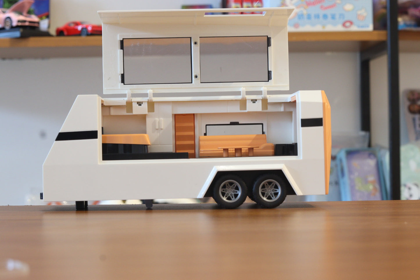 Tesla Model X Diecast Electric Car & RV Camper Toy Set - Sound, Lights, Charging Station & Pullback Action | Onebest