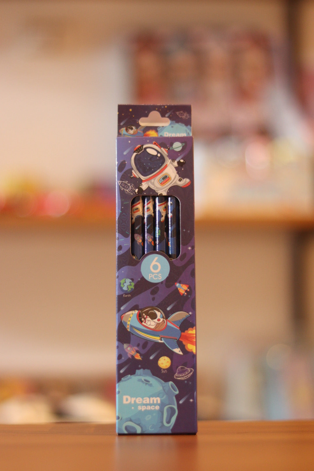 Space Theme Cartoon Pencils - 6 Pencils for Kids | Onebest