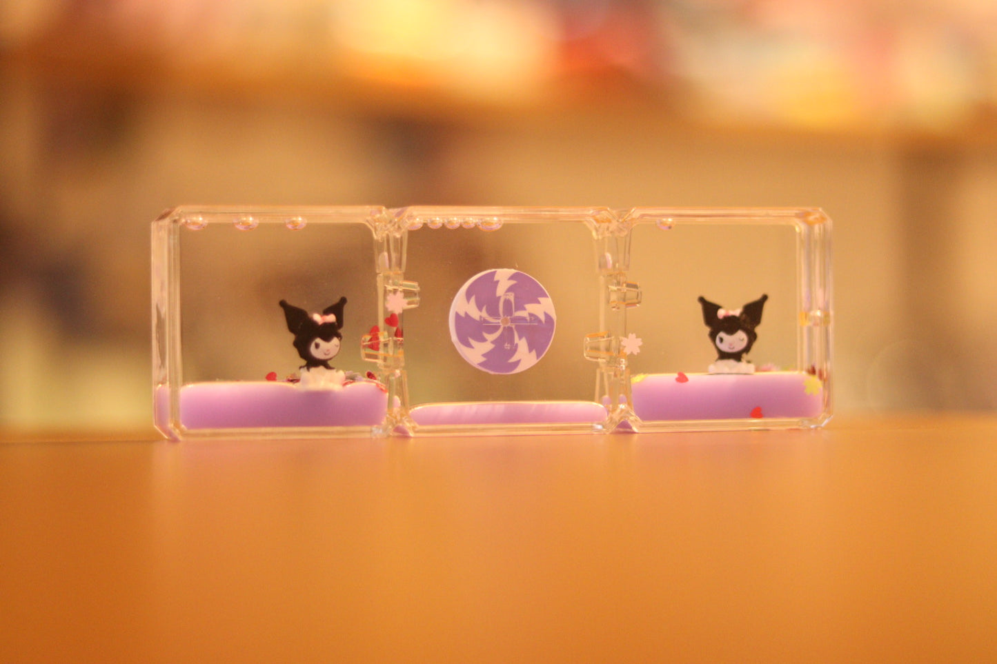 Cute Kuromi Spinning Water Timer Showpiece - Relaxing Liquid Motion Gift for Kids & Loved Ones | Onebest