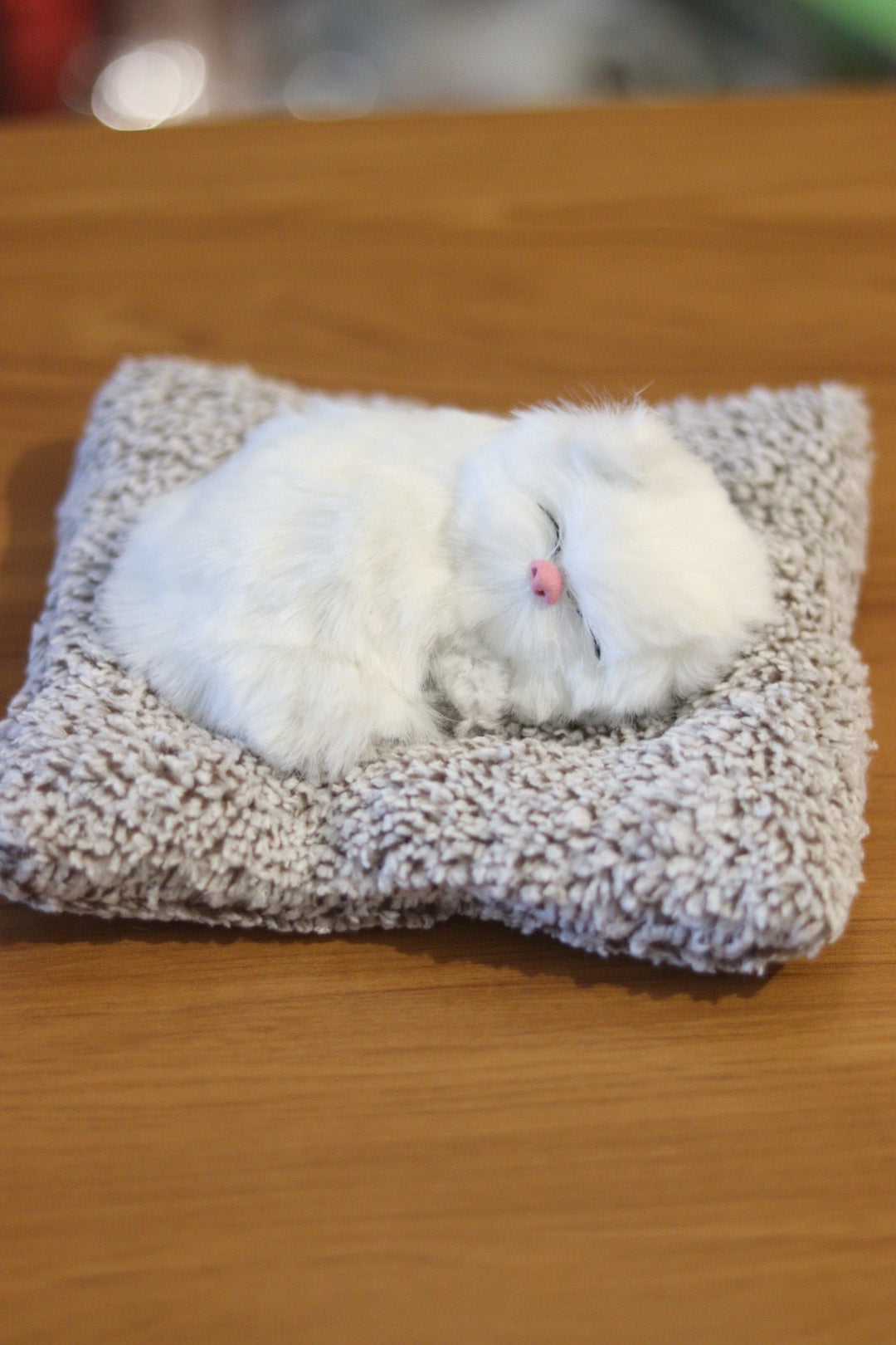 Sleeping Cute Cat Soft Toy for Car Dashboard & Home Decor with Realistic Sound | Onebest