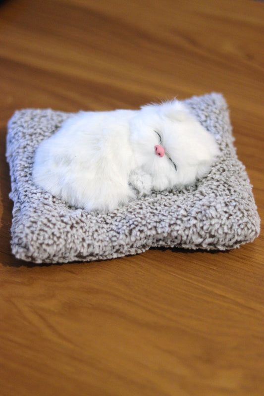 Sleeping Cute Cat Soft Toy for Car Dashboard & Home Decor with Realistic Sound | Onebest
