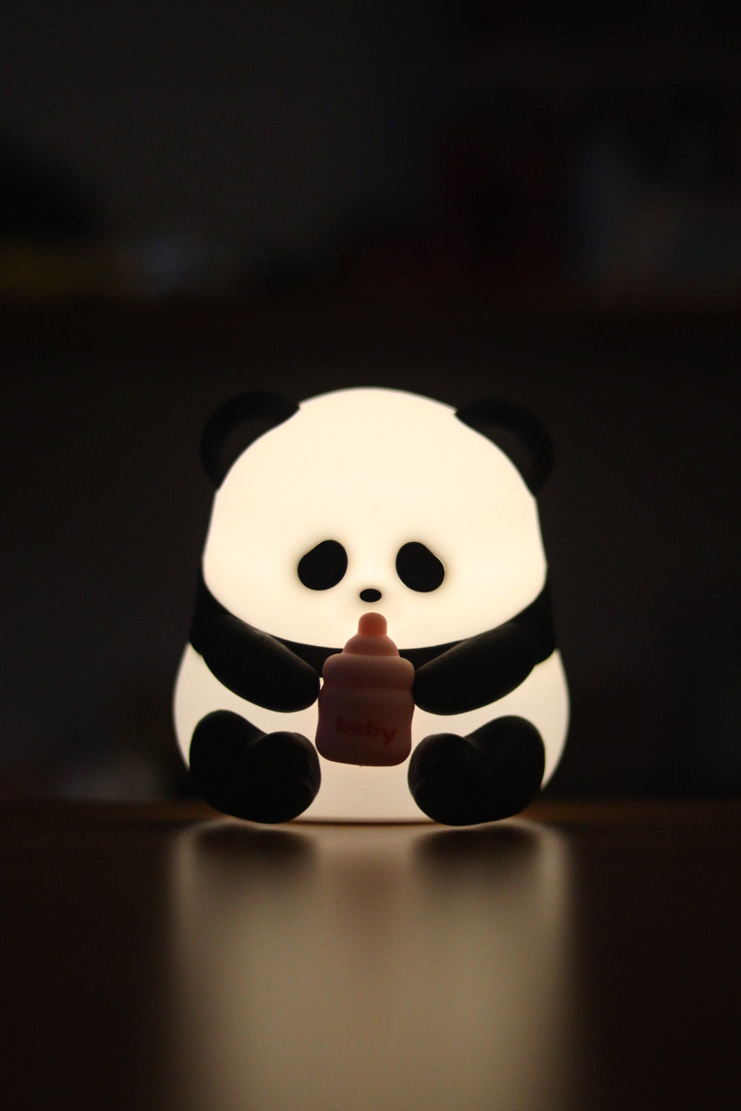 Panda Drinking Milk Silicone Night Lamp - Soft Touch LED Light for Kids & Room Decor | Onebest