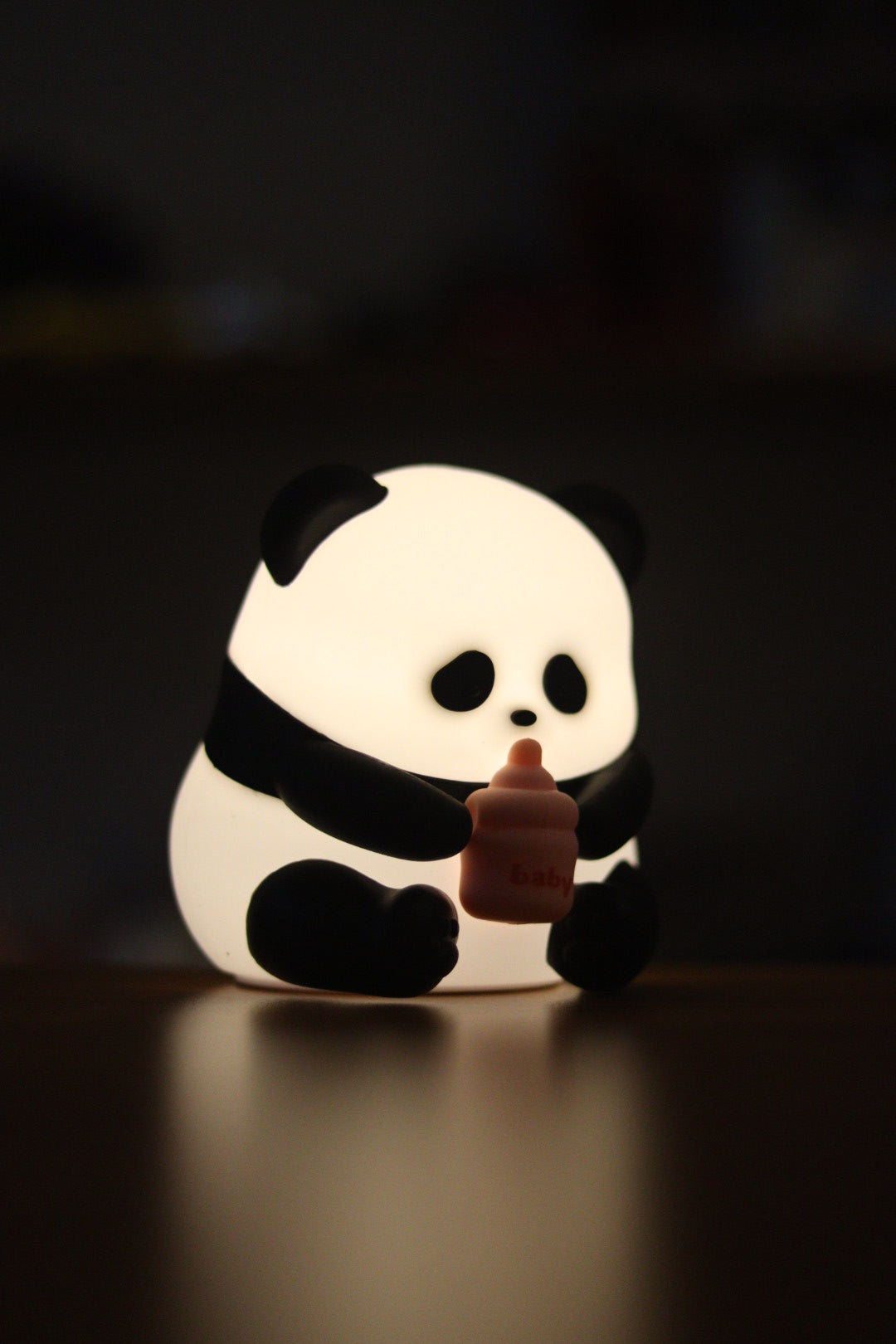 Panda Drinking Milk Silicone Night Lamp - Soft Touch LED Light for Kids & Room Decor | Onebest