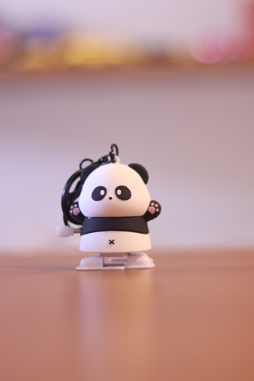 Panda & Kitten Wind-Up Running Keychain - Cute Toy Keyring with Rotating Key | Onebest