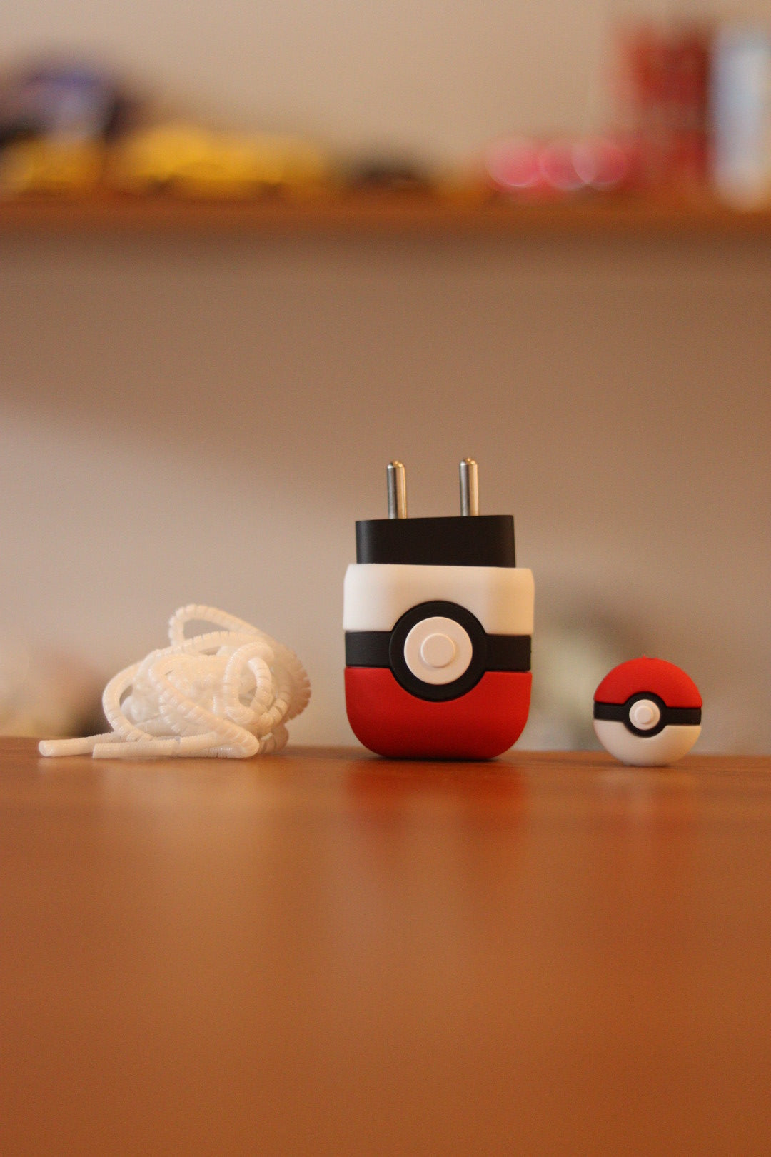 Pokeball 20W iPhone Charger Cover - Pokemon Silicone Protective Case for Apple USB-C Adapter | Shockproof & Cute Design | Onebest