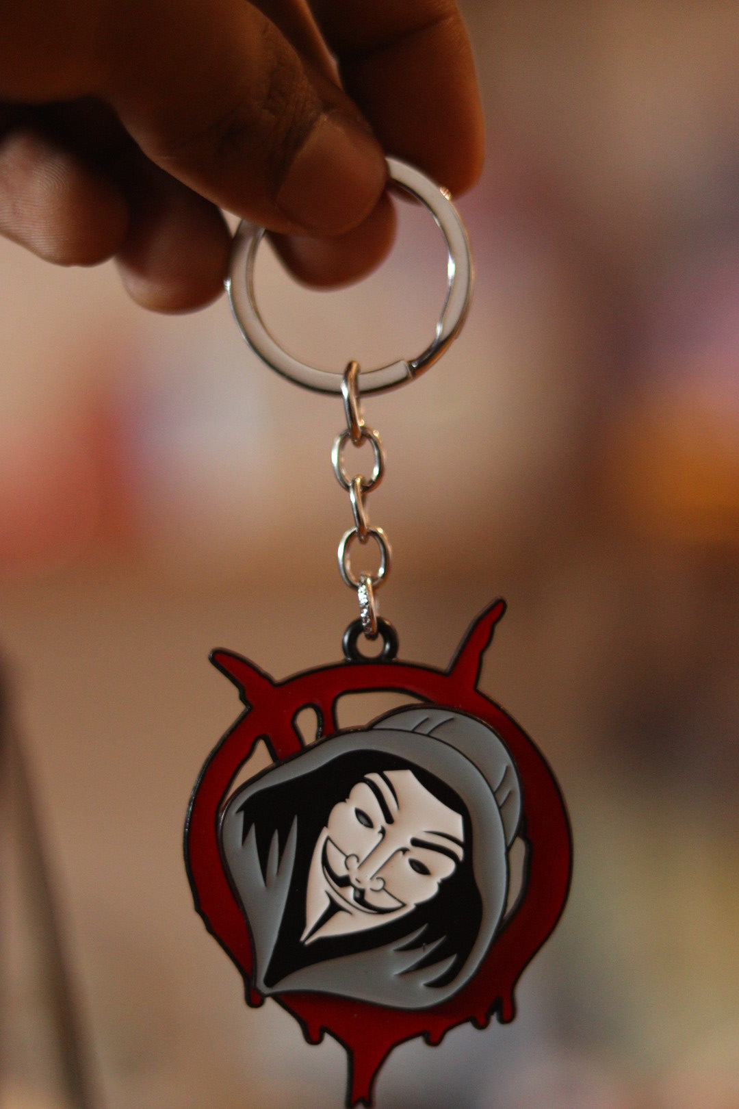 Vendetta Mask | Joker Mask Metal Keychain - Stylish & Durable Accessory | Onebest