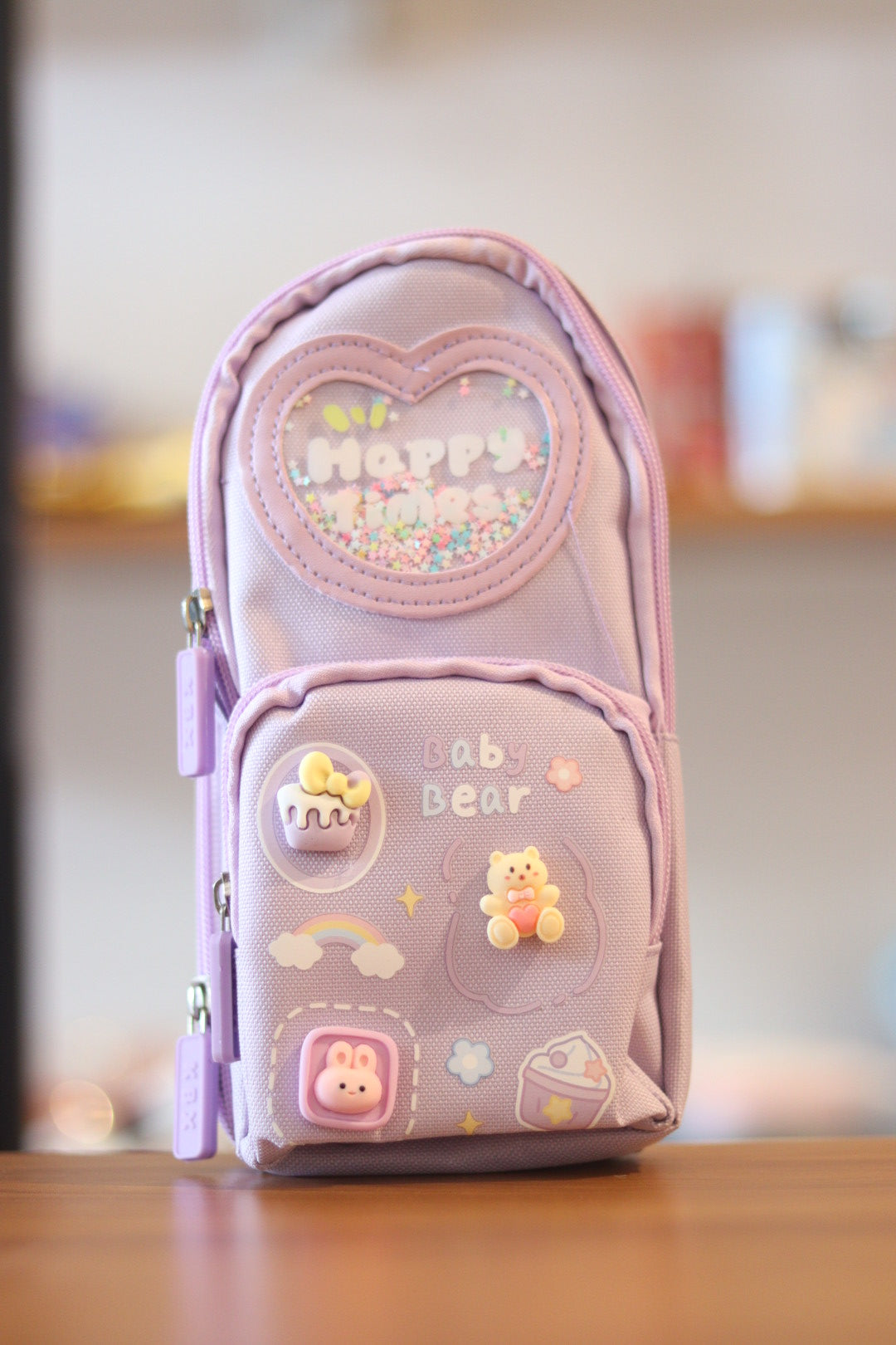 Happy Times 3D Bear Pencil Pouch for Kids - Cute & Soft Stationery Organizer | Onebest