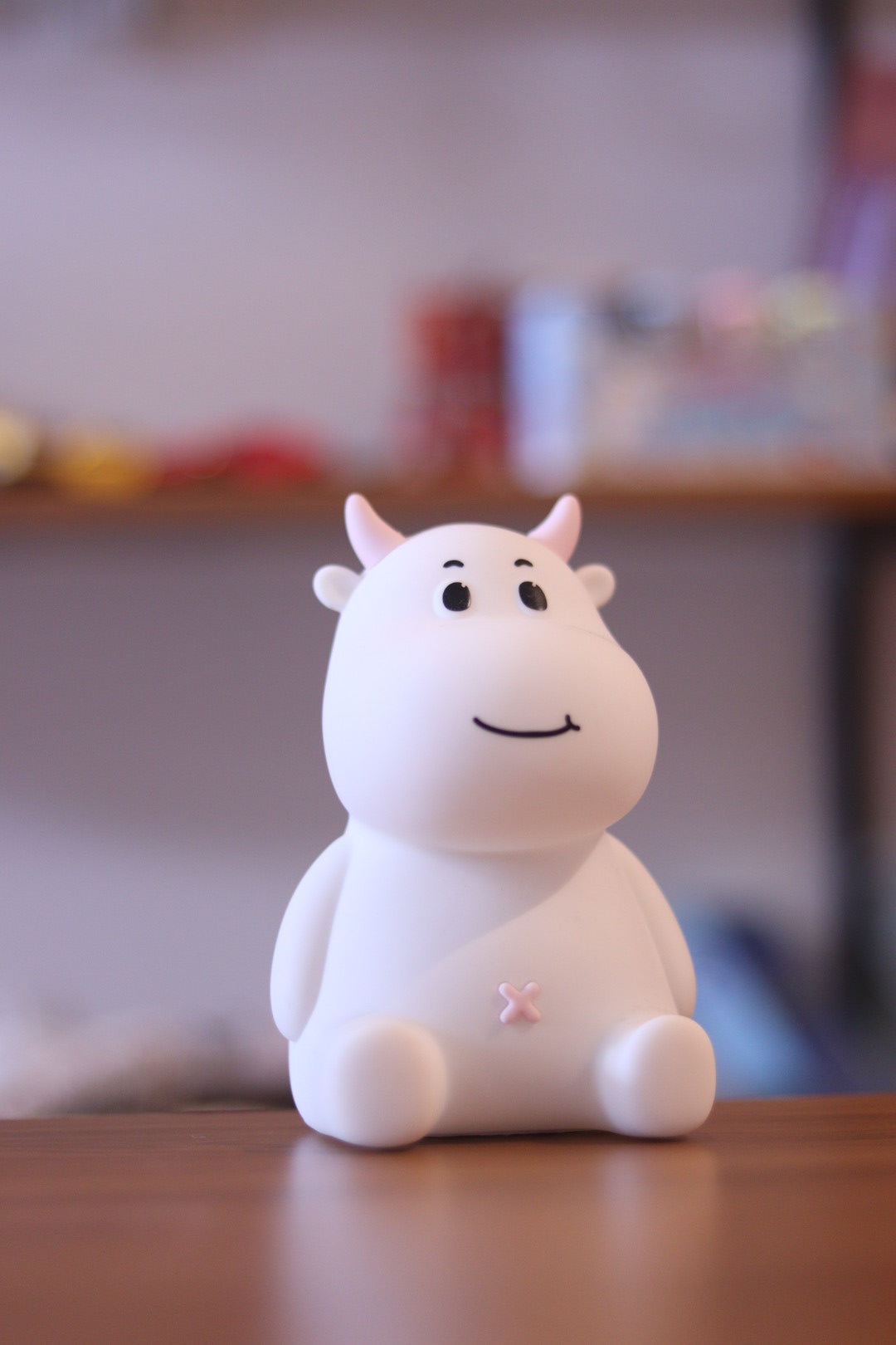 Cute Cow Silicone Night Light Lamp | 7 Color USB Rechargeable LED | Soft Nursery Light for Kids Room & Baby Gift | Onebest