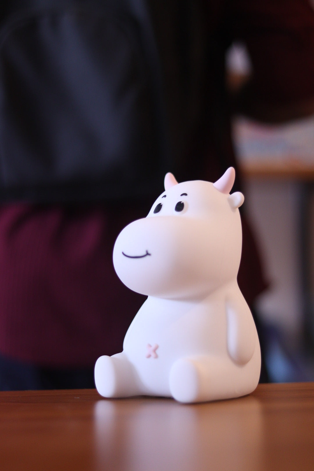 Cute Cow Silicone Night Light Lamp | 7 Color USB Rechargeable LED | Soft Nursery Light for Kids Room & Baby Gift | Onebest