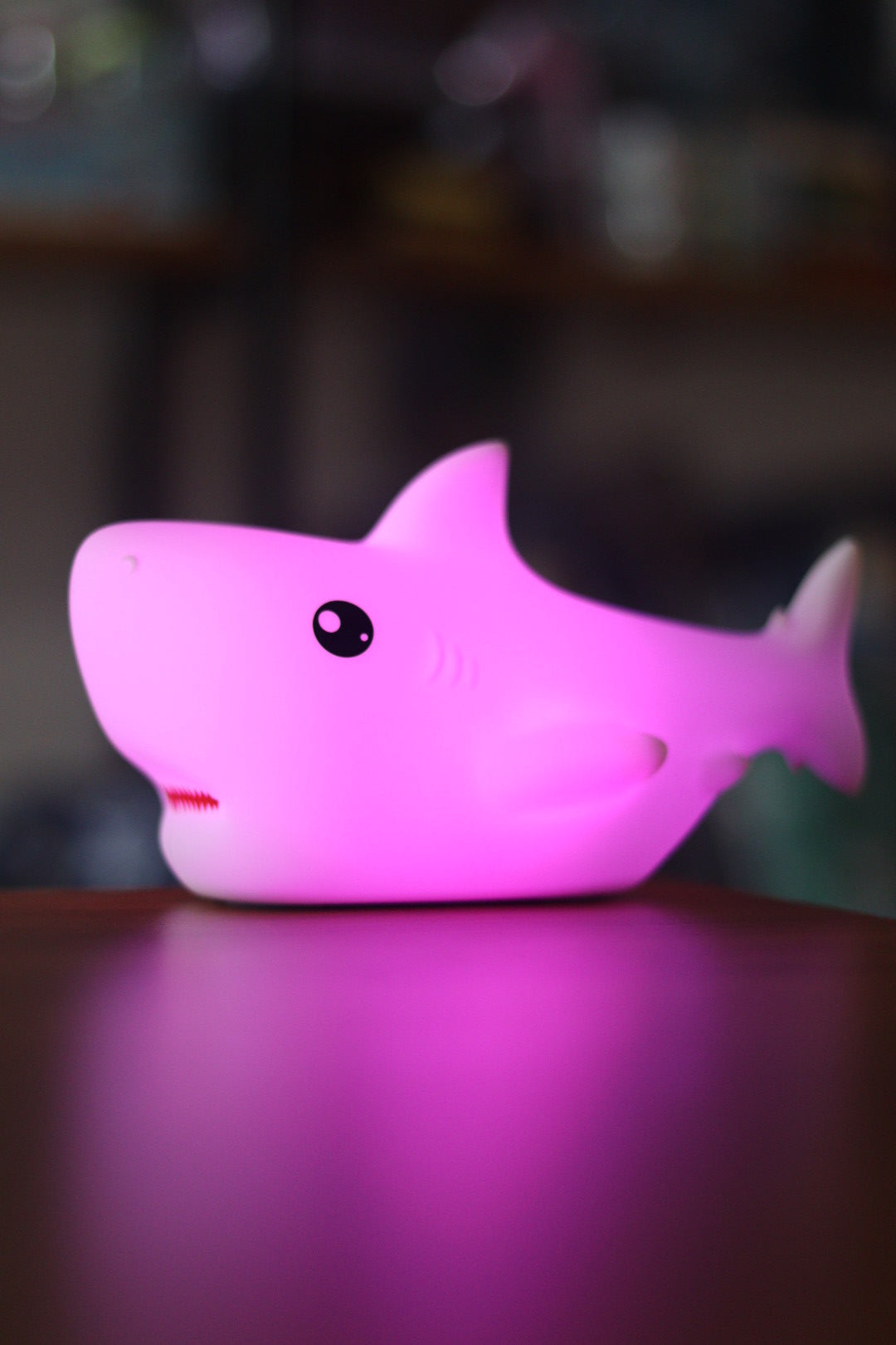 Cute Shark Silicone Night Light Lamp | 7 Color Changing USB Rechargeable LED Light for Kids Room & Baby Gift | Onebest