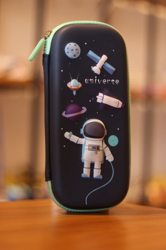 Space Astronaut Stationery Combo Set for Kids – Pencil Pouch, 6-Pencil Set, Panda Eraser & Mini Sharpener | Onebest Gift Pack