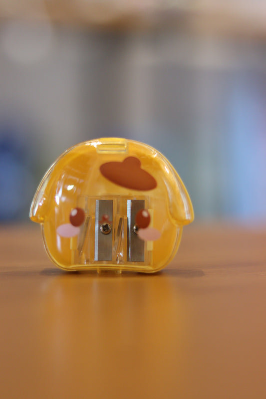 Cute Cartoon Double-Hole Pencil Sharpener – Mini Transparent Sharpener with Storage Box | Aesthetic Stationery Gift for Kids & Students | Onebest